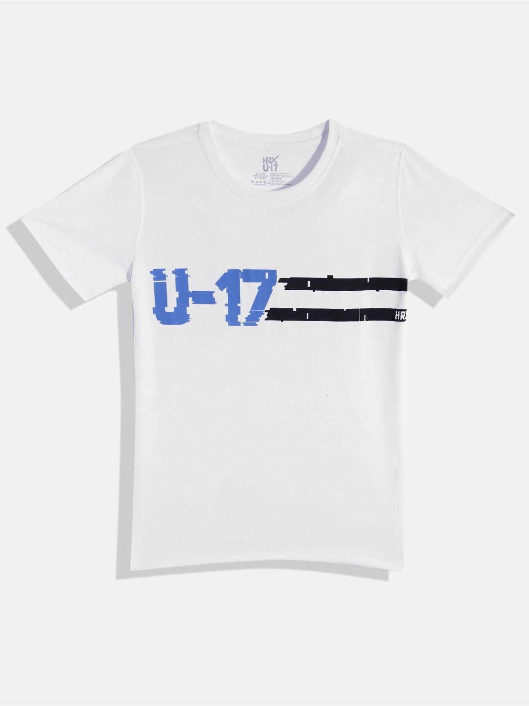 

HRX By Hrithik Roshan Active Boys Rapid-Dry Brand Carrier Tshirts, White