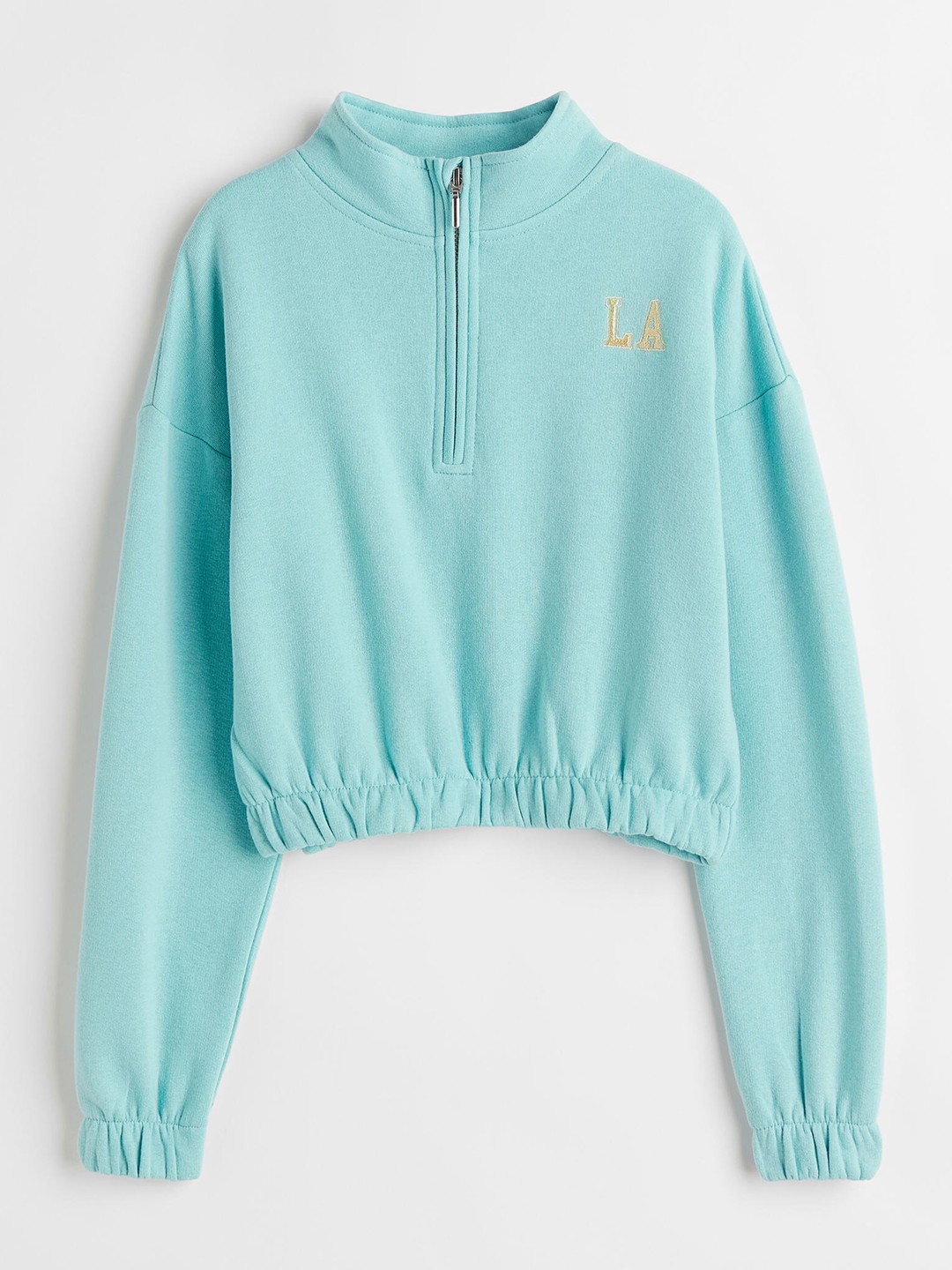 

H&M Turquoise Blue Oversized Zip-Top Sweatshirt