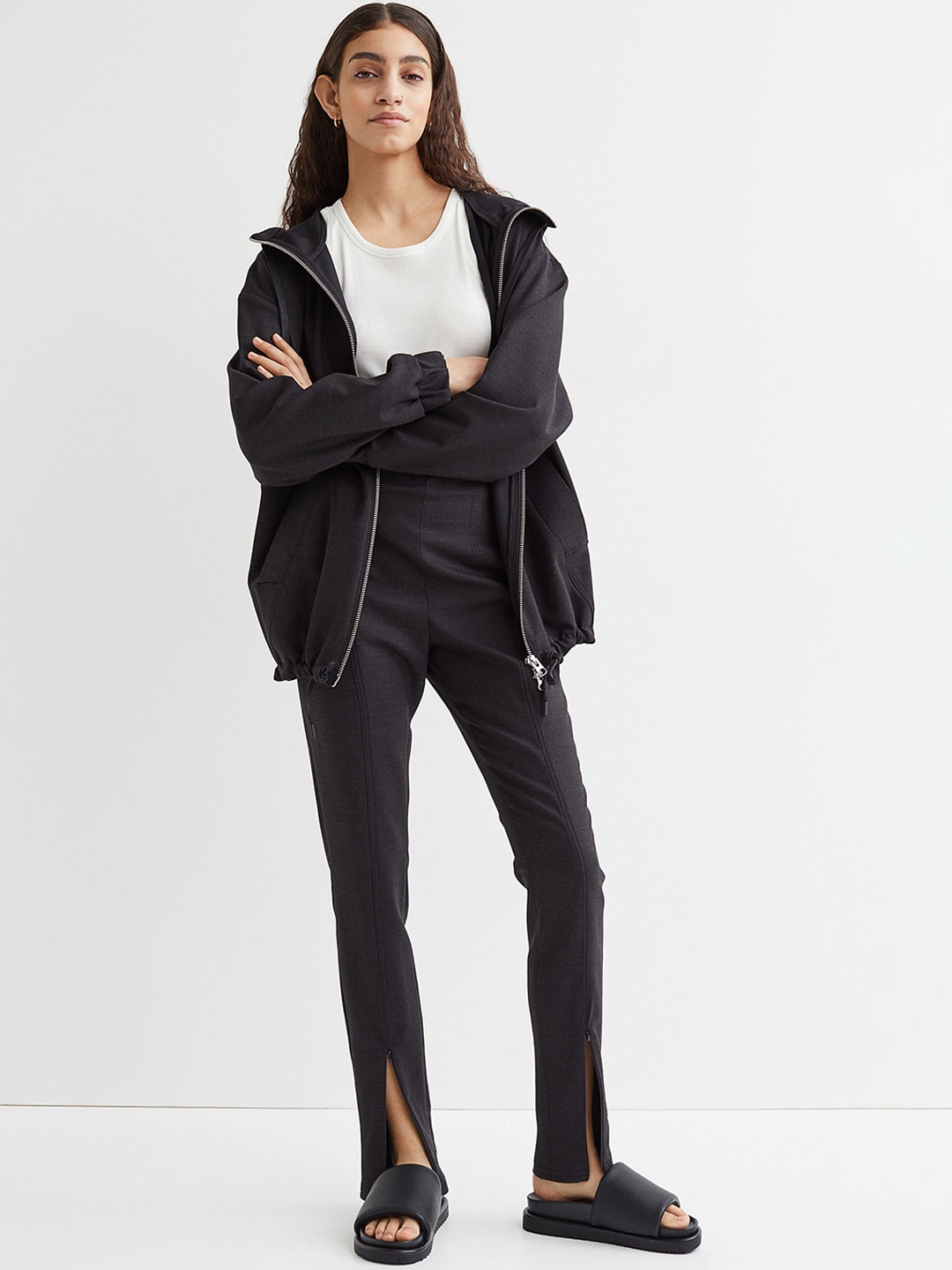 

H&M Women Grey Wool Leggings