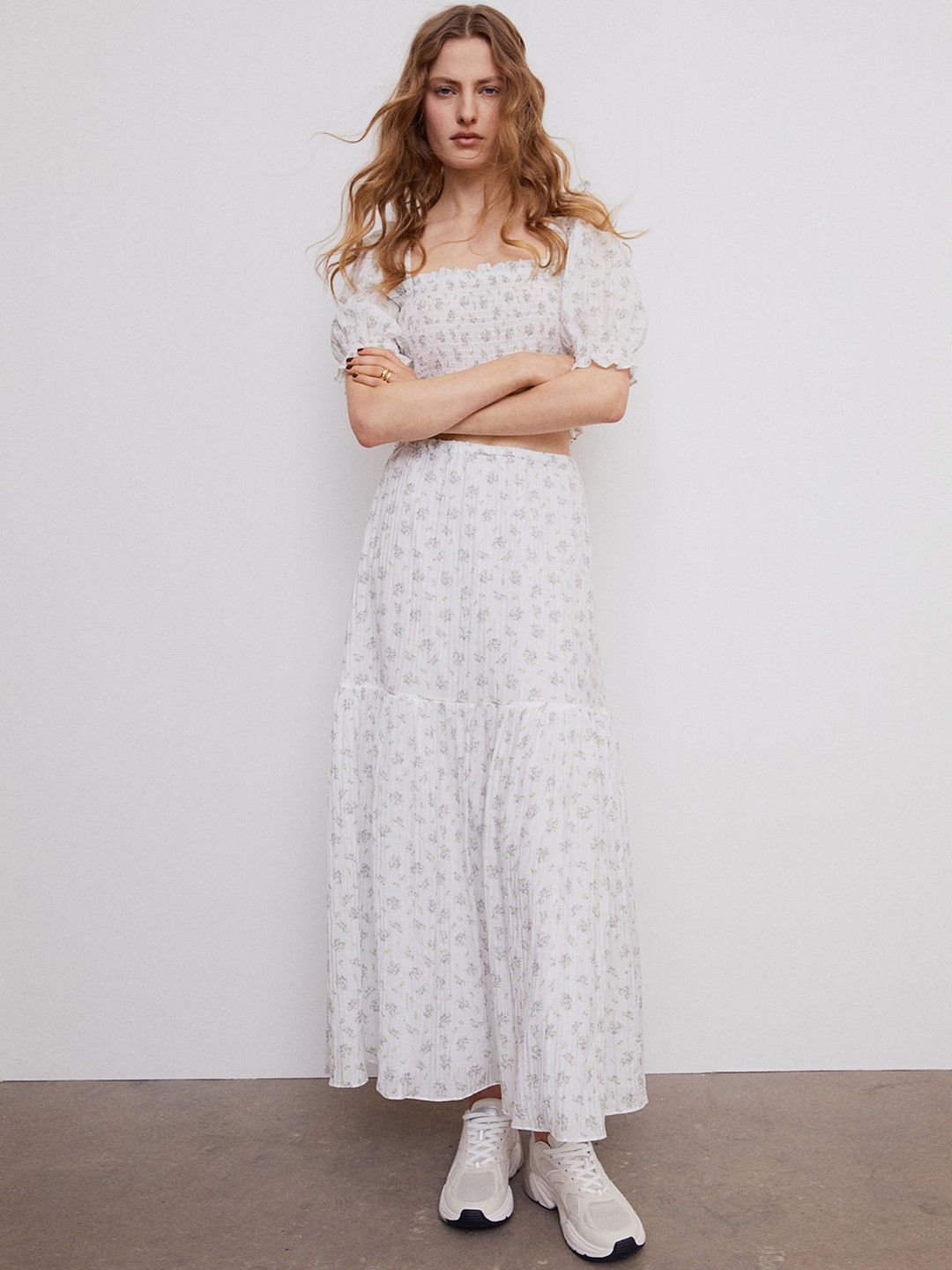 

H&M White Maxi Skirt