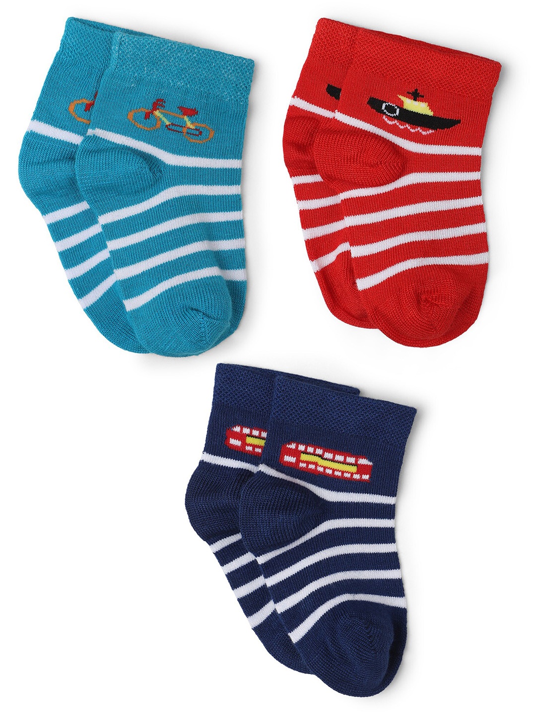 

Bodycare Boys Assorted Pack of 3 Pairs of Ankle-Length Socks