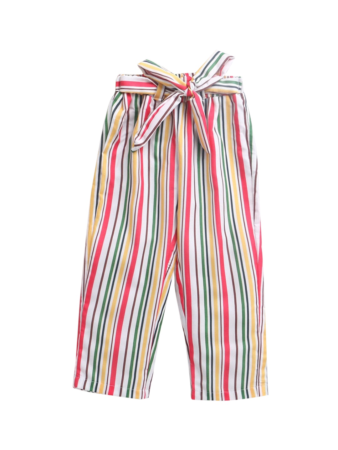 

Hopscotch Girls Multicoloured Striped Track Pants, Multi