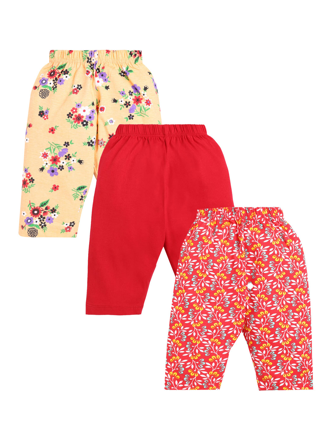 

Hopscotch Girls Pack of 3 Printed Ankle-Length Leggings, Red