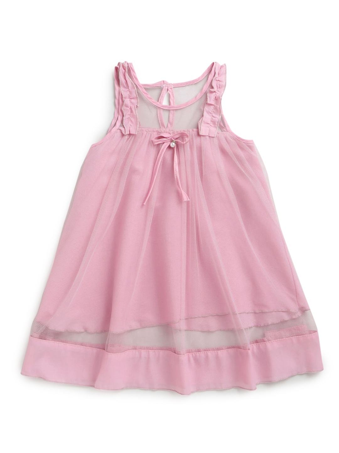 

Hopscotch Pink Solid Blouson Dress