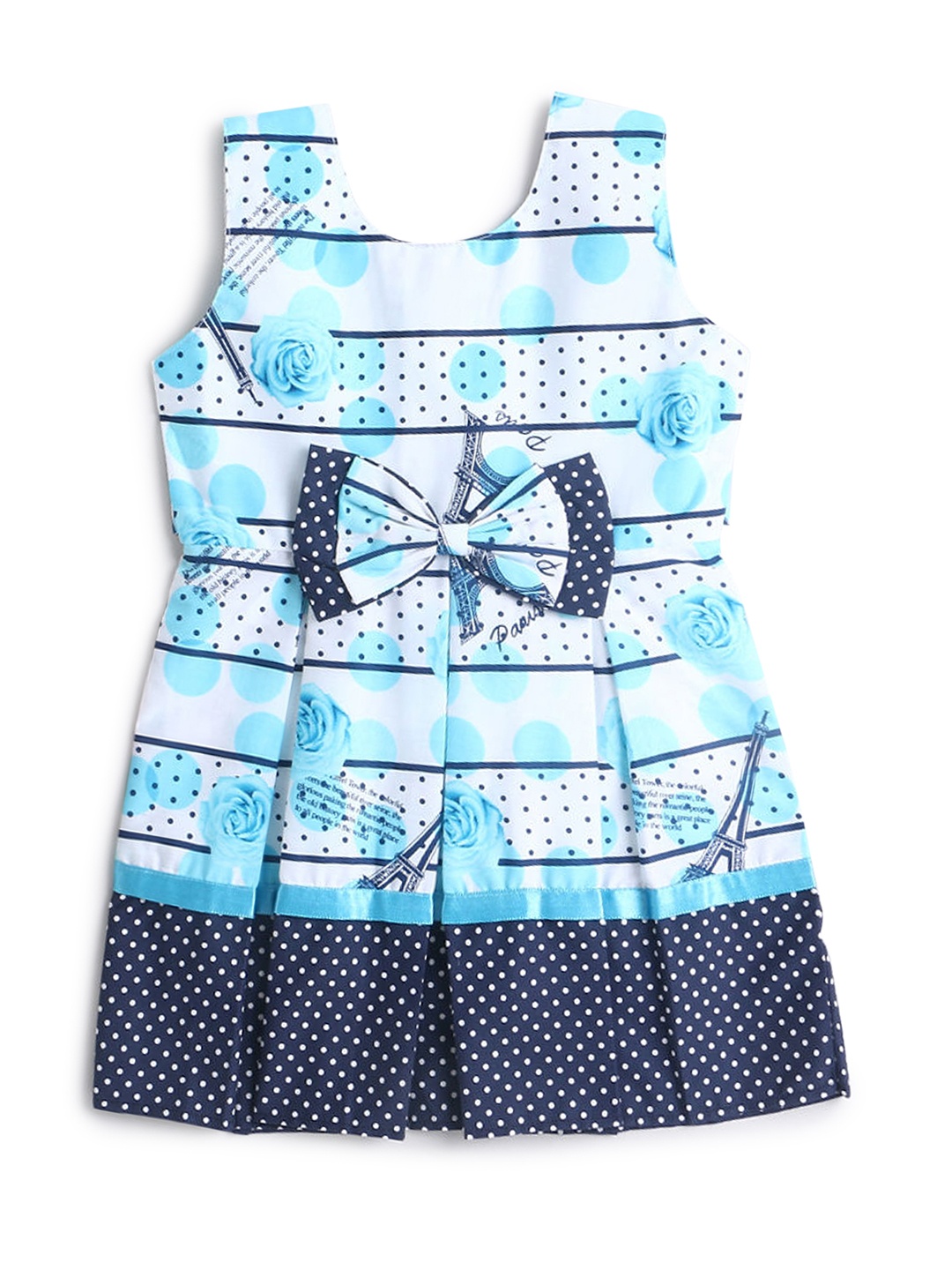 

Hopscotch Blue A-Line Pure Cotton Dress