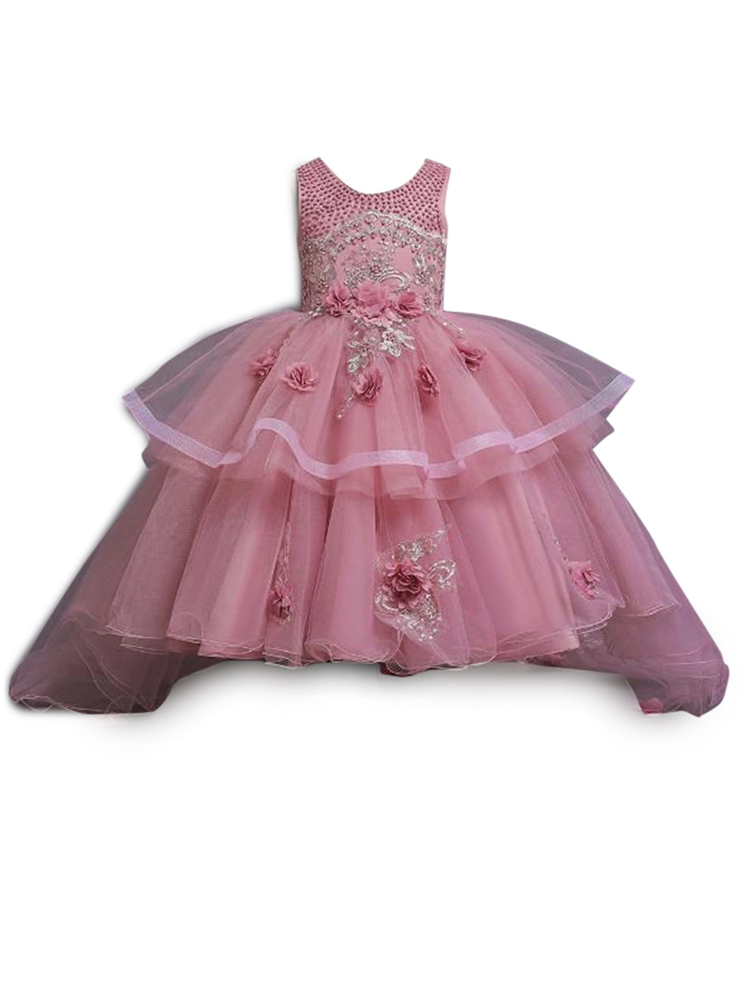 

Hopscotch Girls Pink Embellished Gown Dress