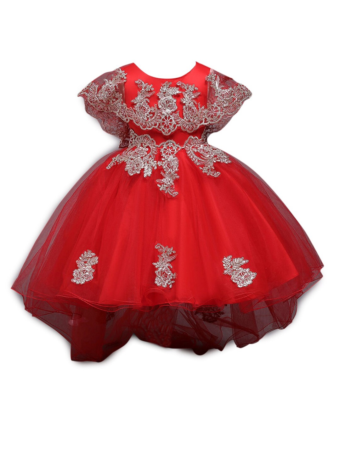 

Hopscotch Girls Red Embellished Gown Dress
