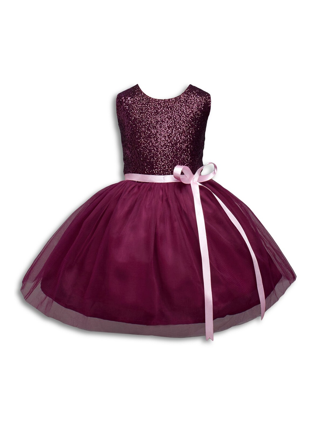 

Hopscotch Burgundy Embellished Dress