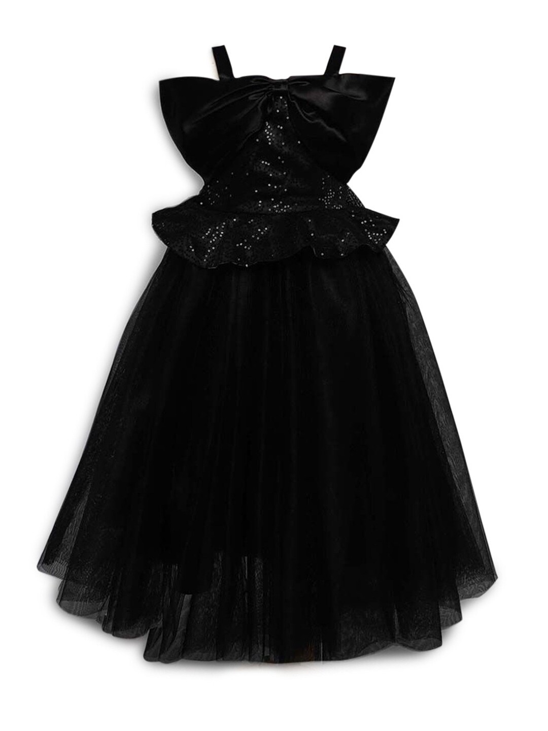 

Hopscotch Girls Black Embellished Maxi Dress