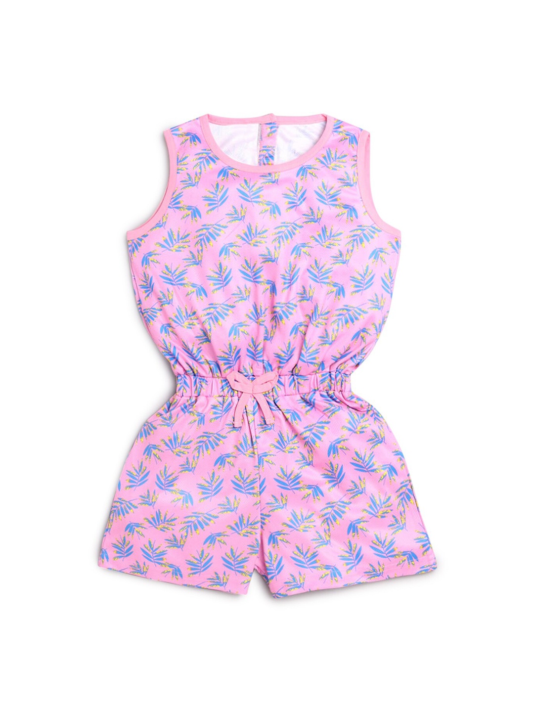 

Hopscotch Girls Pink & Purple Printed Playsuit