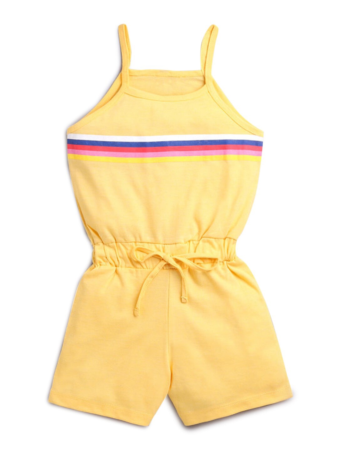 

Hopscotch Girls Yellow Striped Playsuit