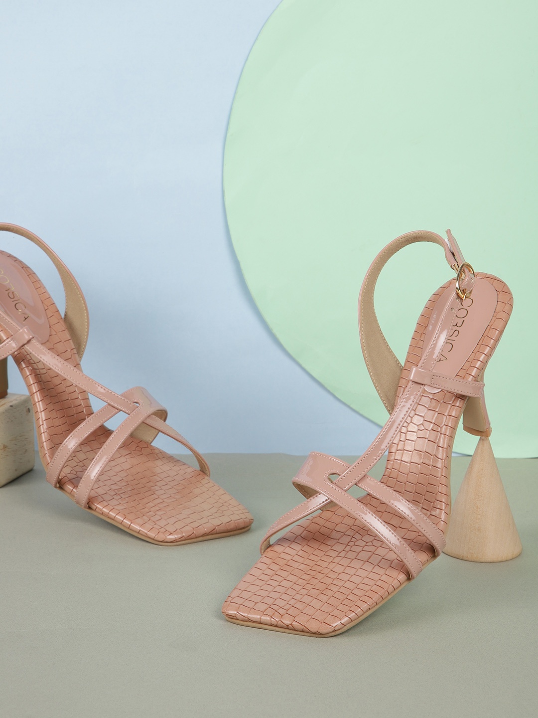 

CORSICA Women Peach-Coloured Handcrafted Slim Heels