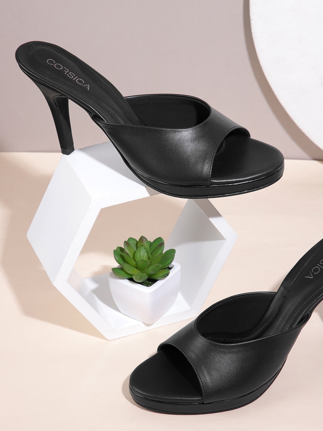 

CORSICA Women Black Handcrafted Slim Heels
