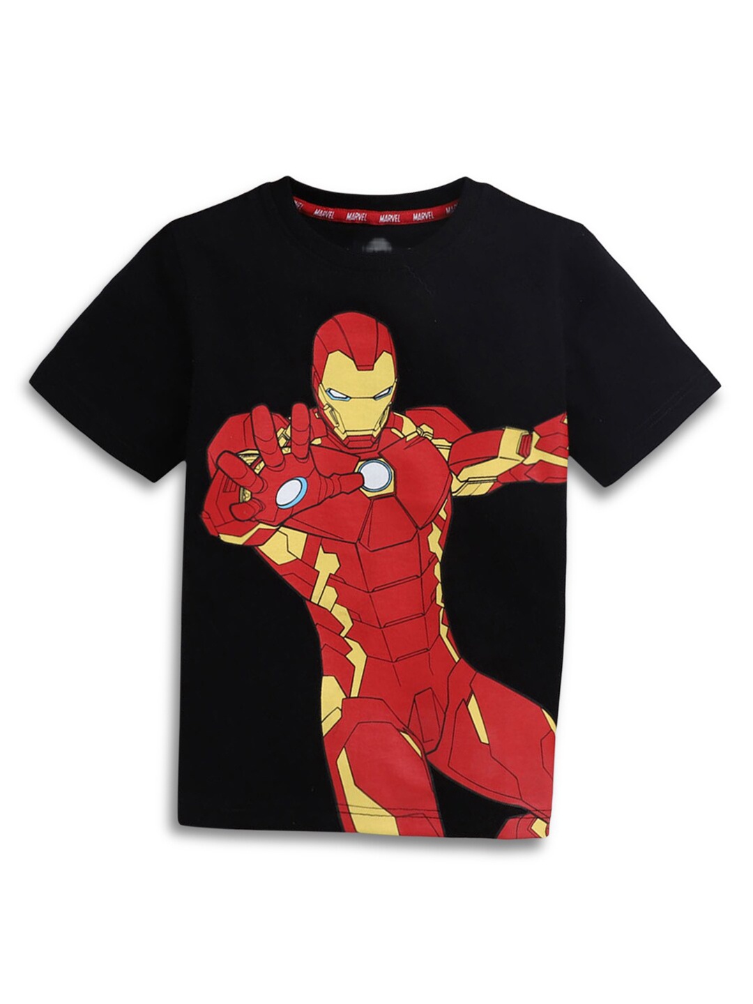 

Hopscotch Boys Black & Red Printed Pure Cotton T-shirt