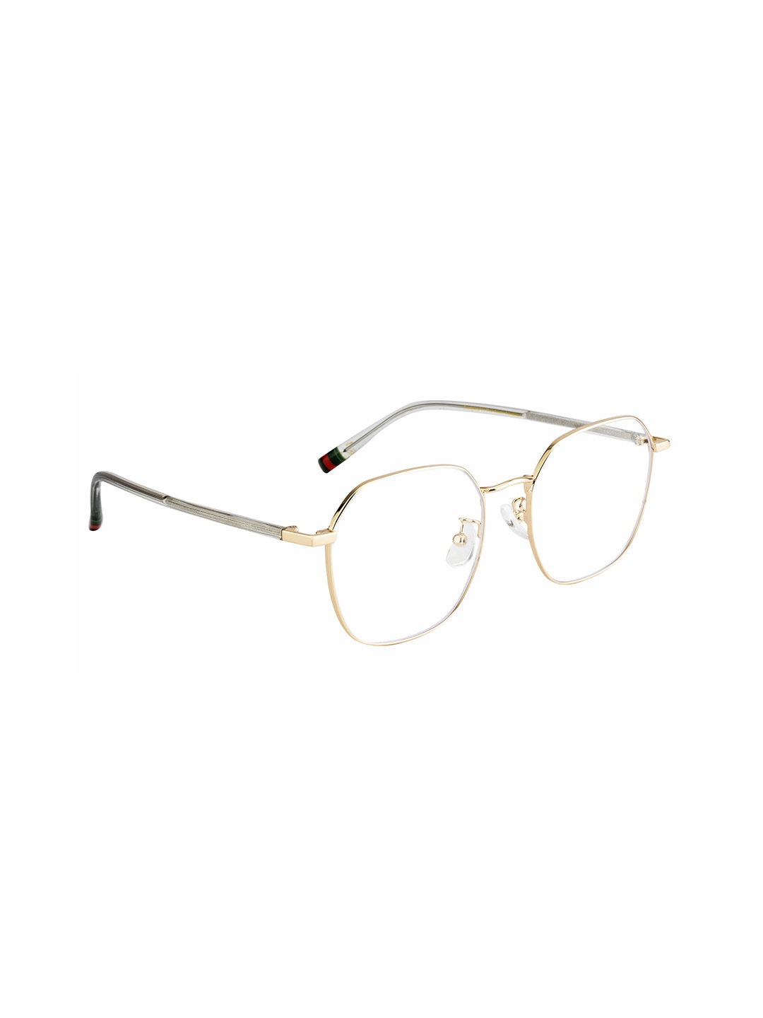 

Ted Smith Unisex Gold-Toned & Gunmetal-Toned Full Rim Wayfarer Frames TSI-B001_GLD