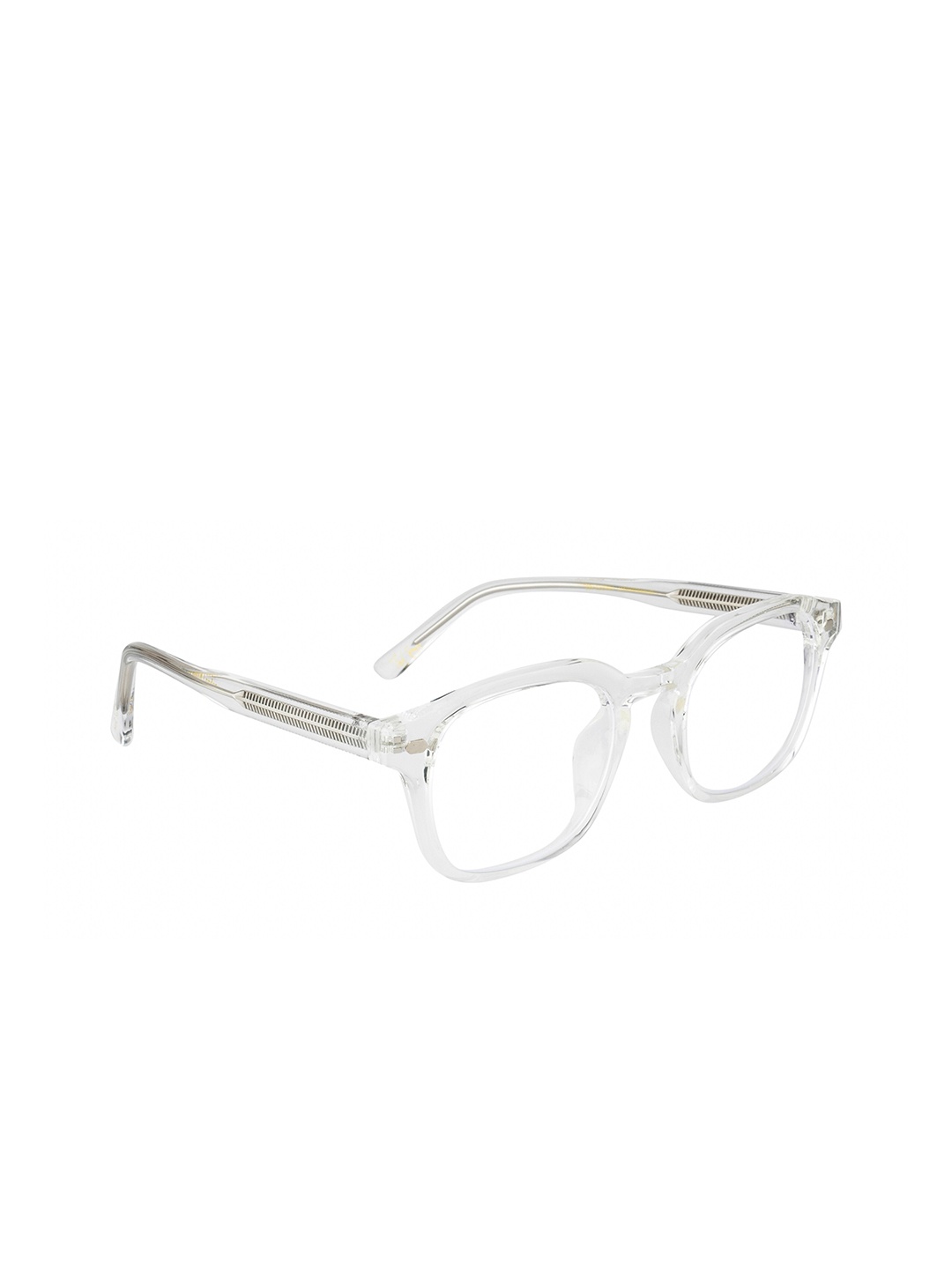 

Ted Smith Unisex Transparent & White Full Rim Wayfarer Frames TSI-B011_CRY
