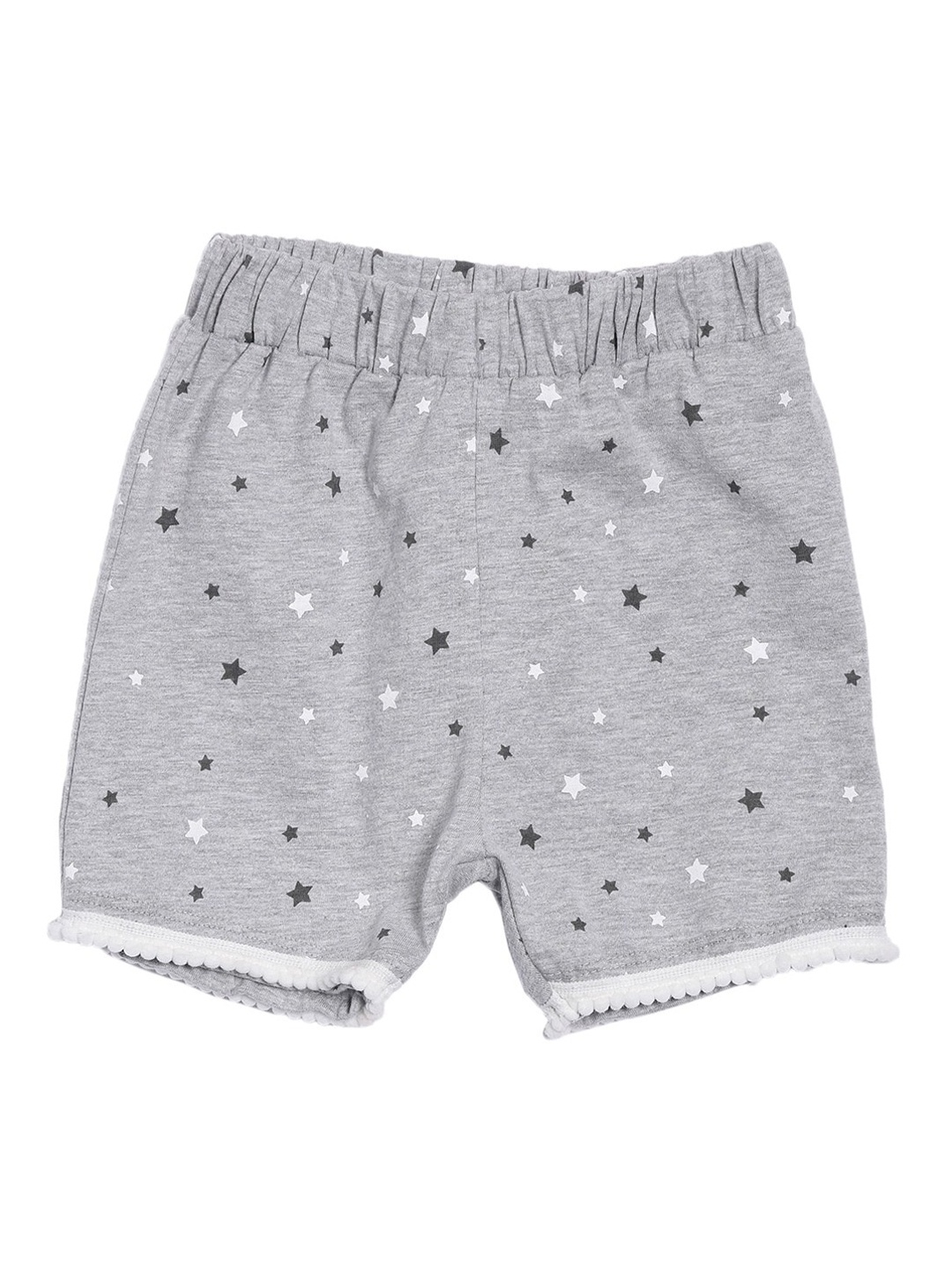 

Kryptic Girls Grey Melange Printed Shorts