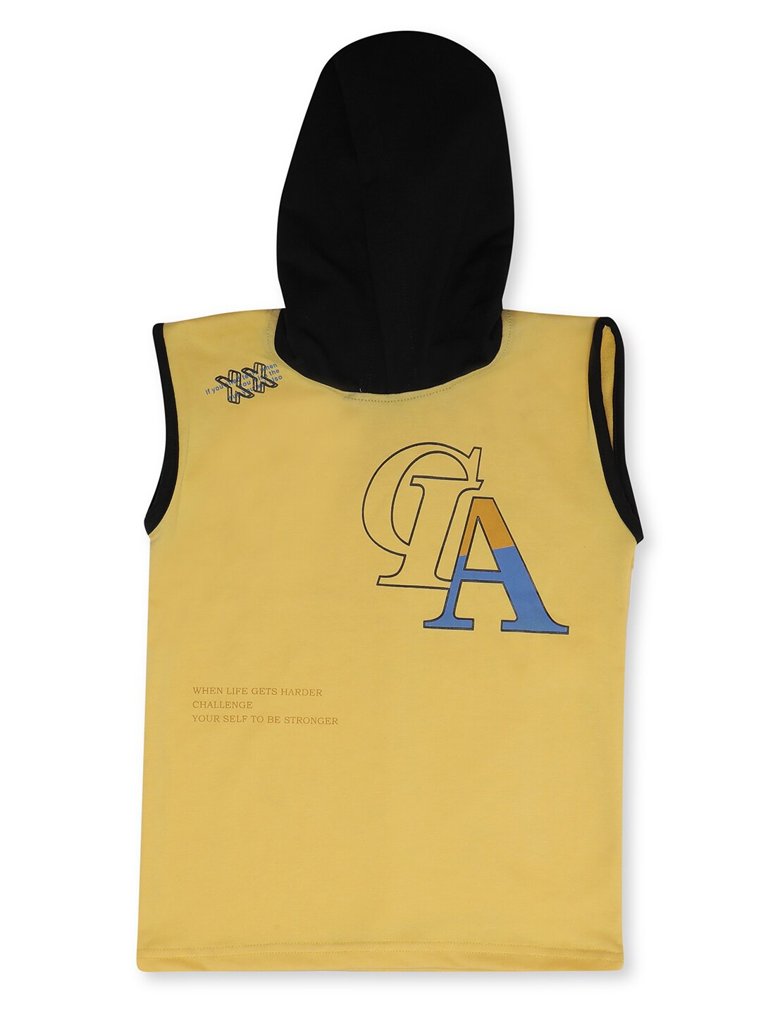 

earth conscious Boys Yellow Typography Printed T-shirt