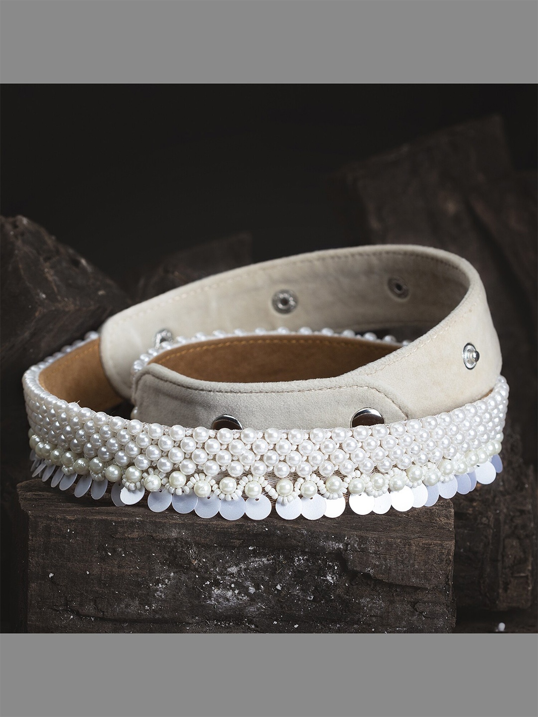 

D'oro Women White Embellished Belt