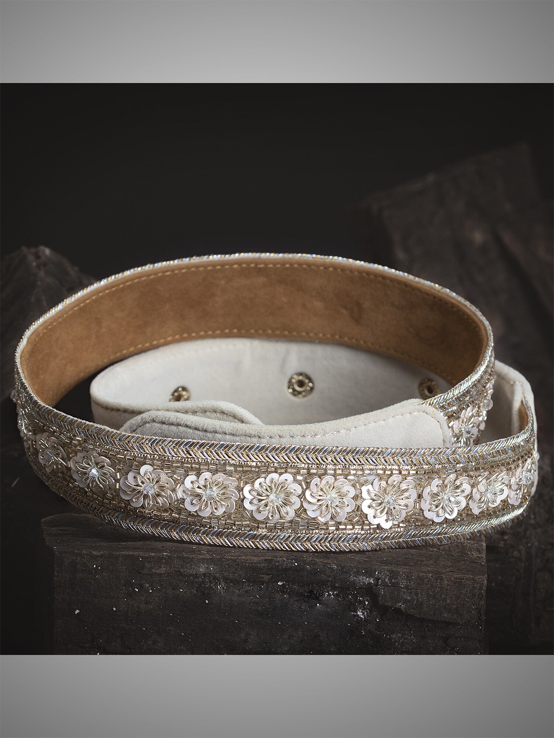 

D'oro Women Rose Gold Embellished Waist Belt