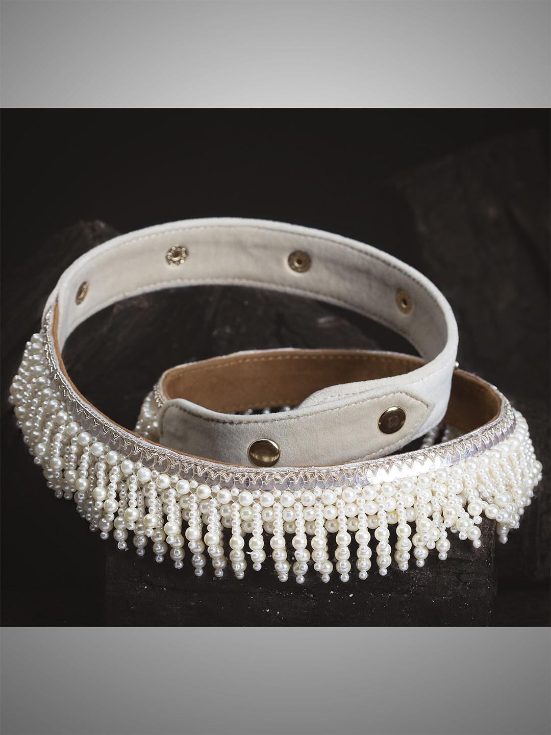 

D'oro Women White Embellished Belt