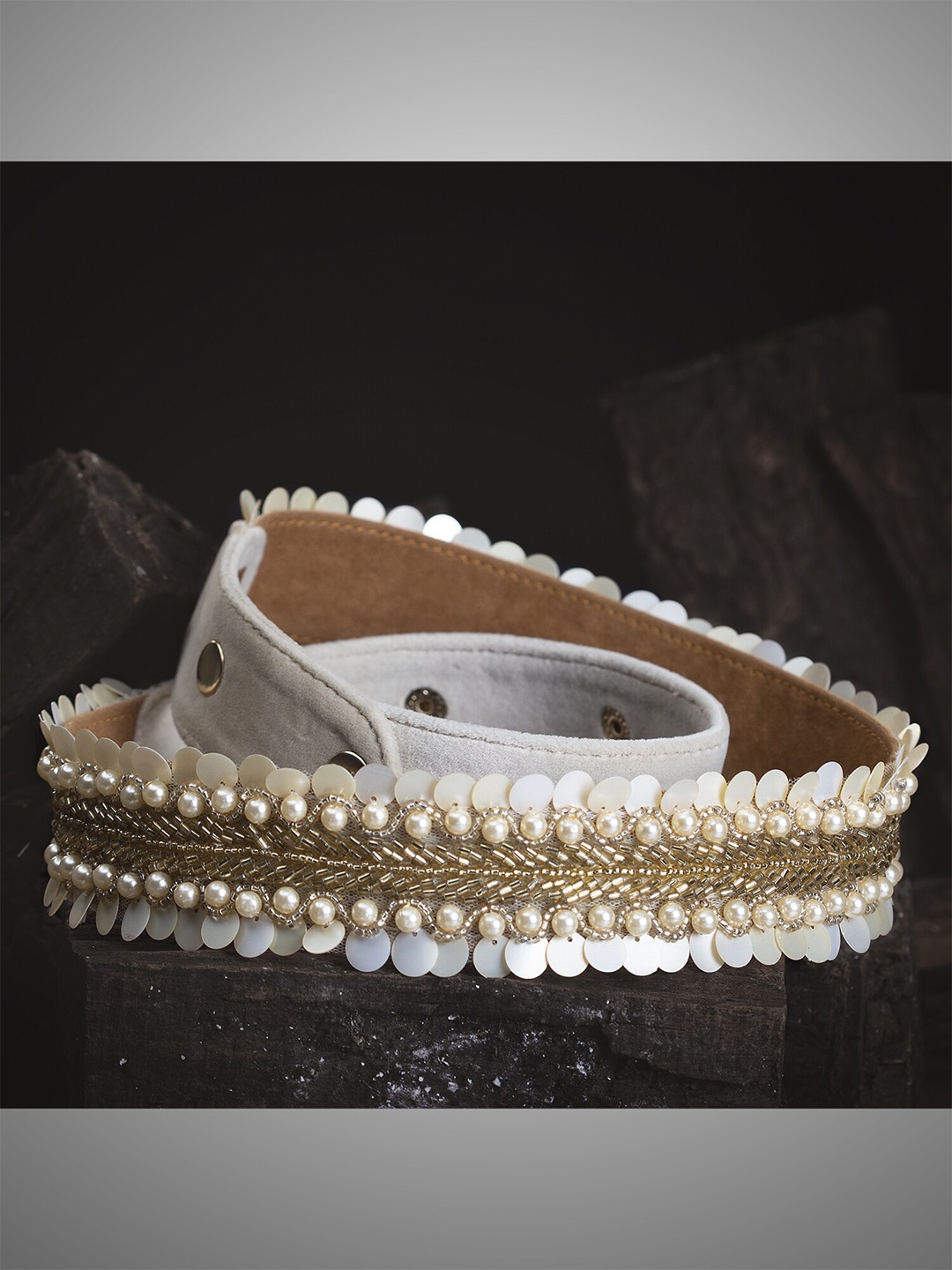 

D'oro Women Gold-Toned Embellished Waist Belt