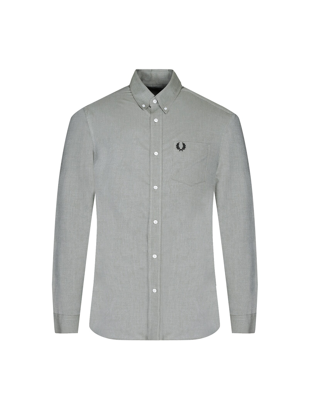 

Fred Perry Men Green Cotton Casual Shirt