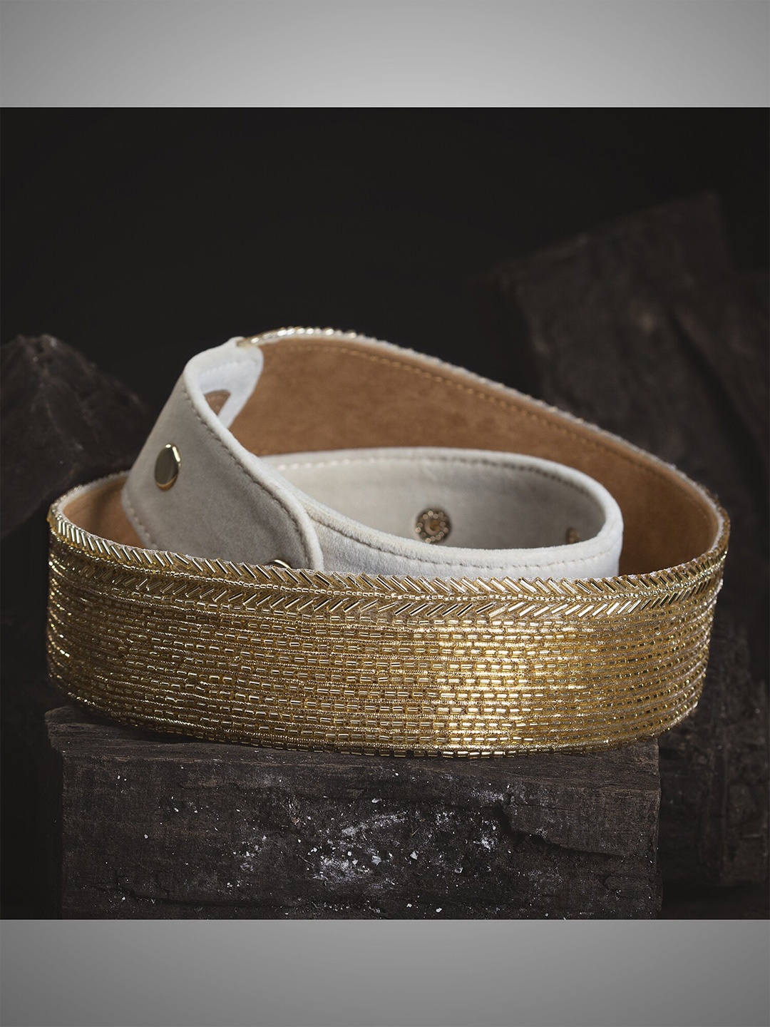 

D'oro Women Gold-Toned Embellished Adjustable Belt