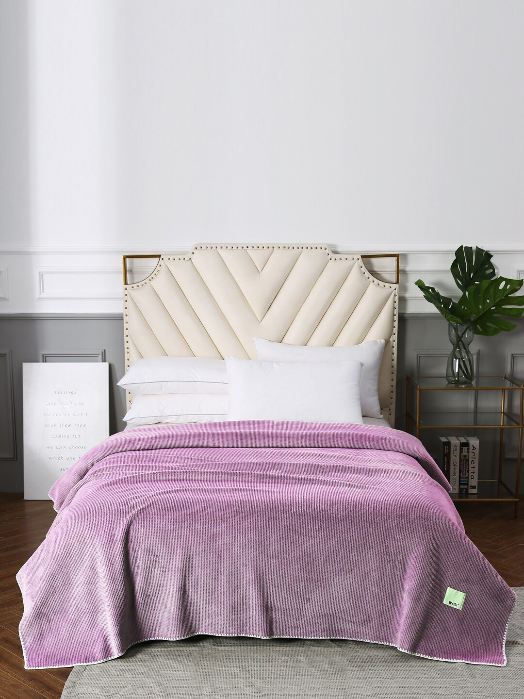

URBAN DREAM Purple AC Room 210 GSM Double Bed Blanket