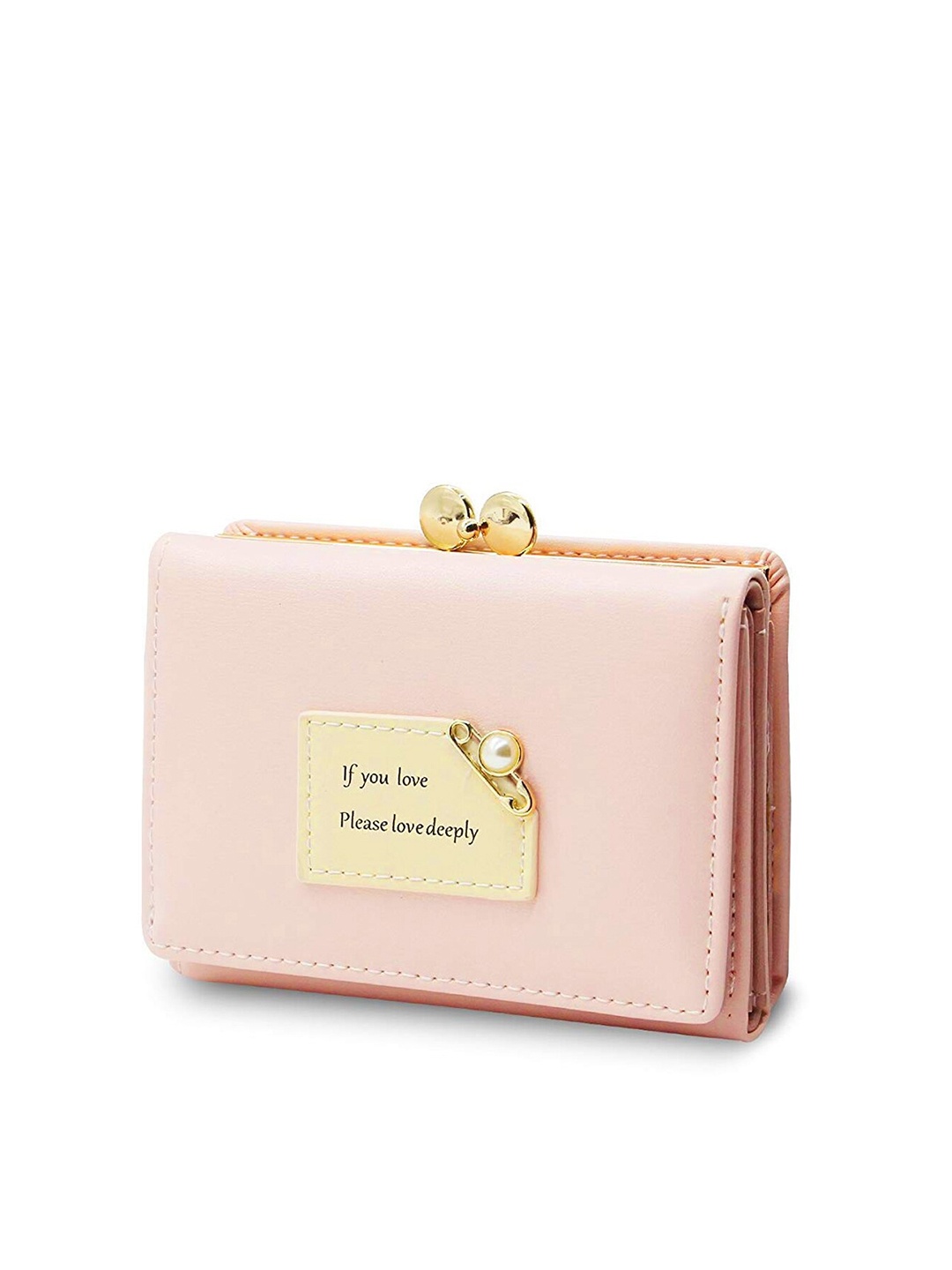 

Palay Women Pink Leather Three Fold Wallet