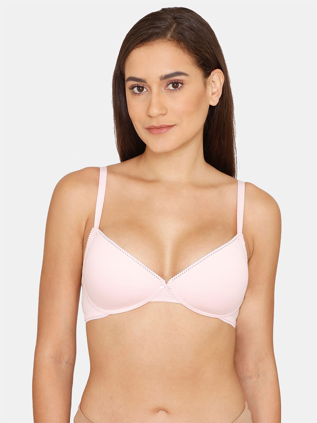 

Rosaline by Zivame Pink Bra Lightly Padded Non Wired T Shirt Bra