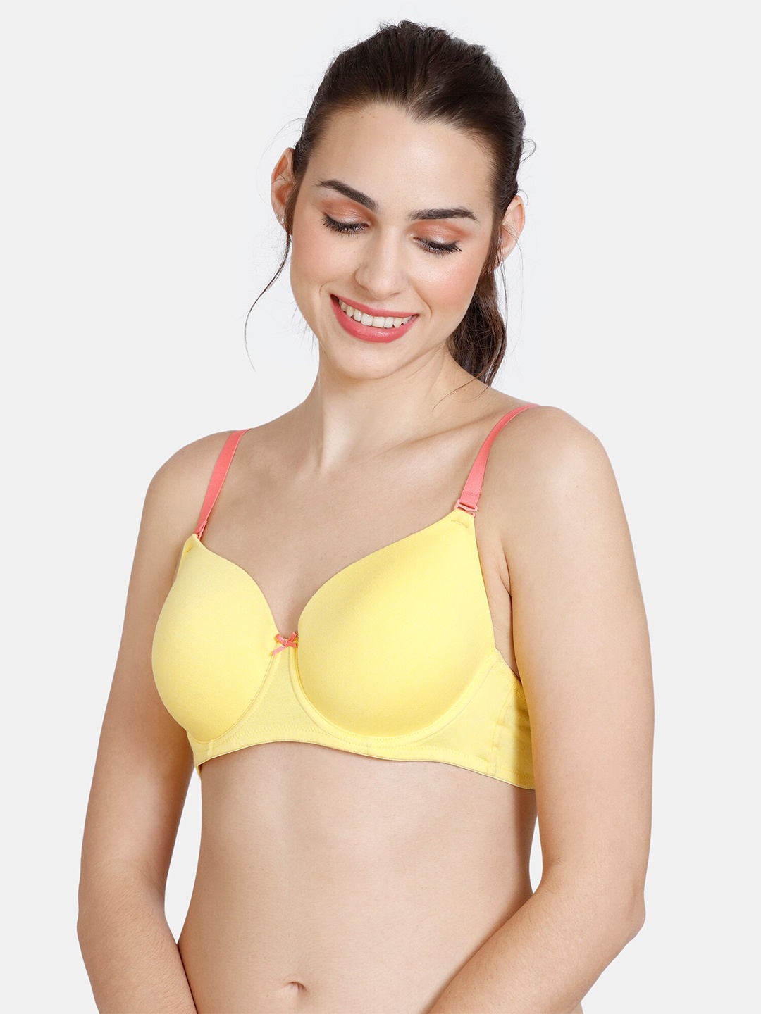 

Rosaline by Zivame Lightly Padded Full Coverage T-shirt Bra With All Day Comfort, Yellow