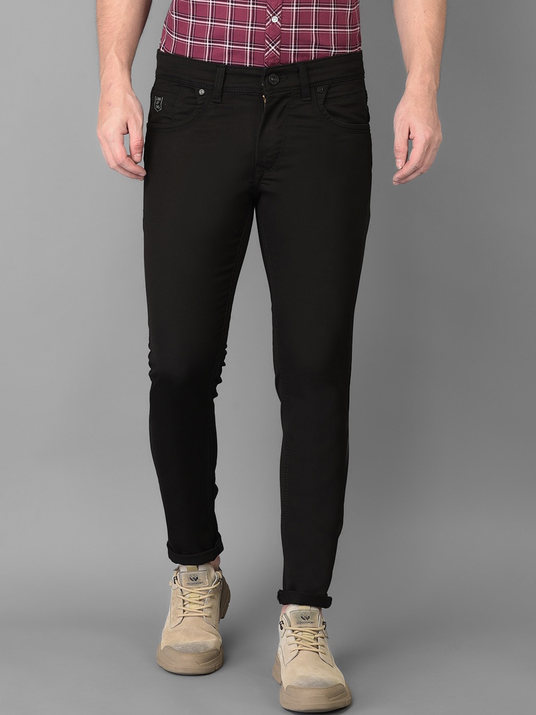 

Canary London Men Black Solid Smart Tapered Fit Low-Rise Stretchable Cotton Jeans