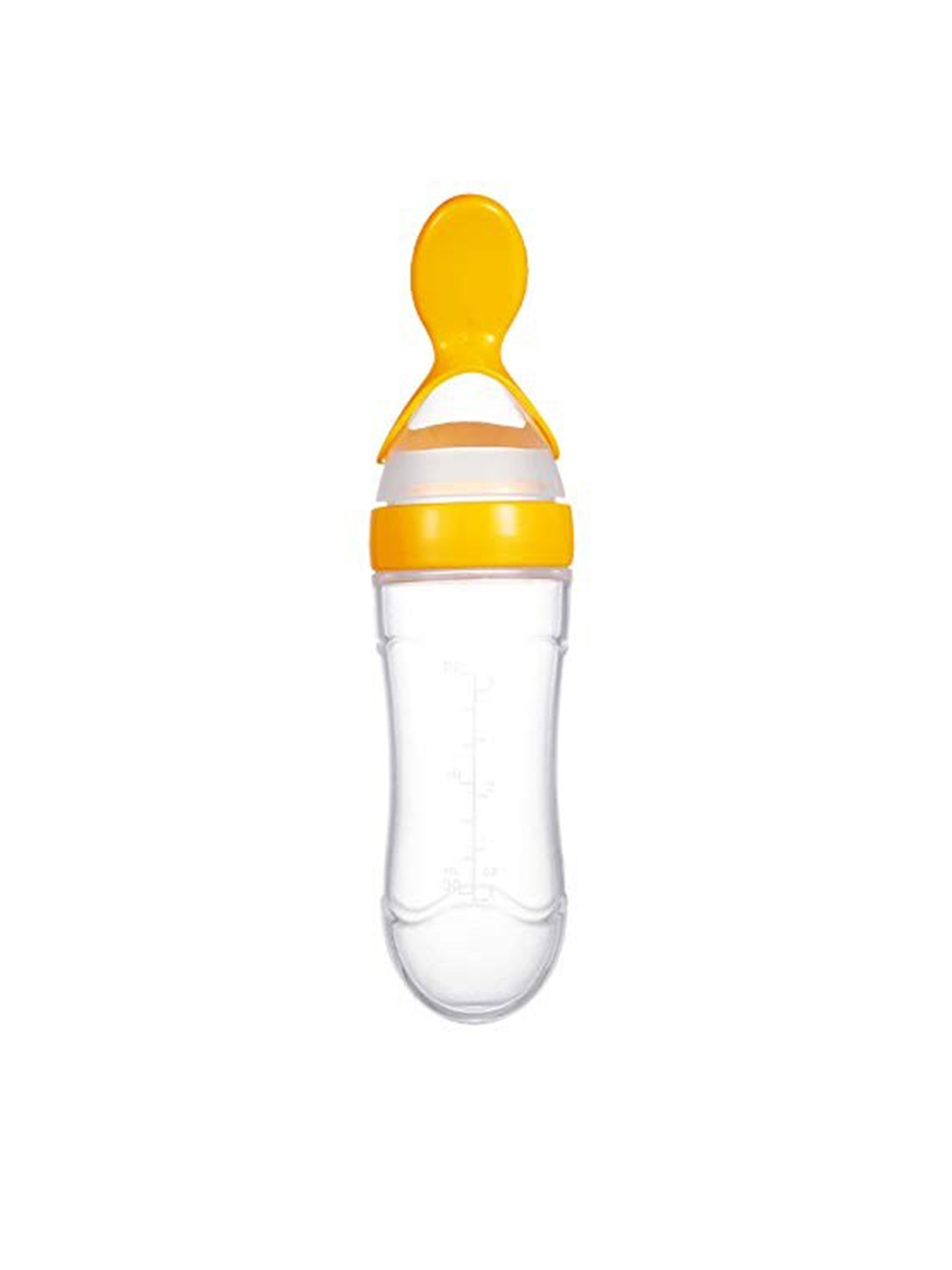 

SYGA Kids Yellow BPA Free Silicone Spoon Feeding Bottle