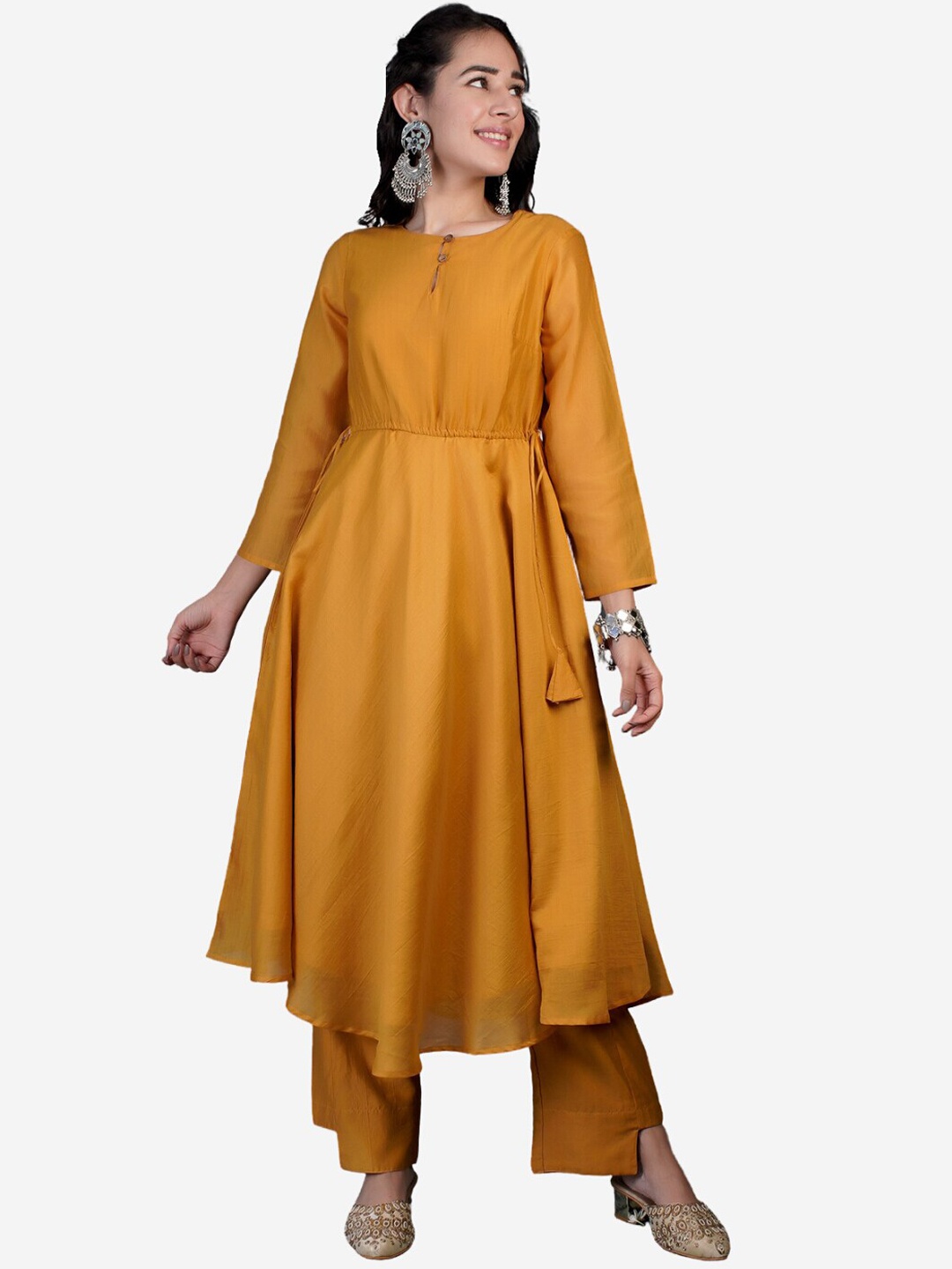 

Alaya By Stage3 Women Yellow Anarkali Kurta