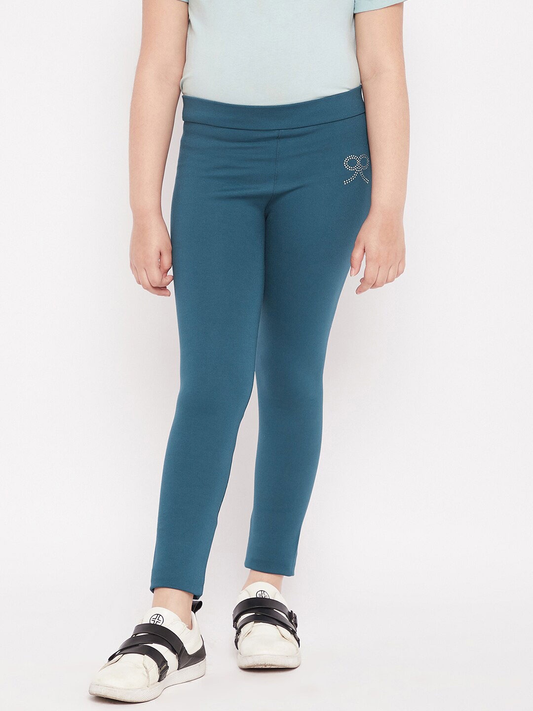 

KYDZI Girls Blue Solid Jeggings