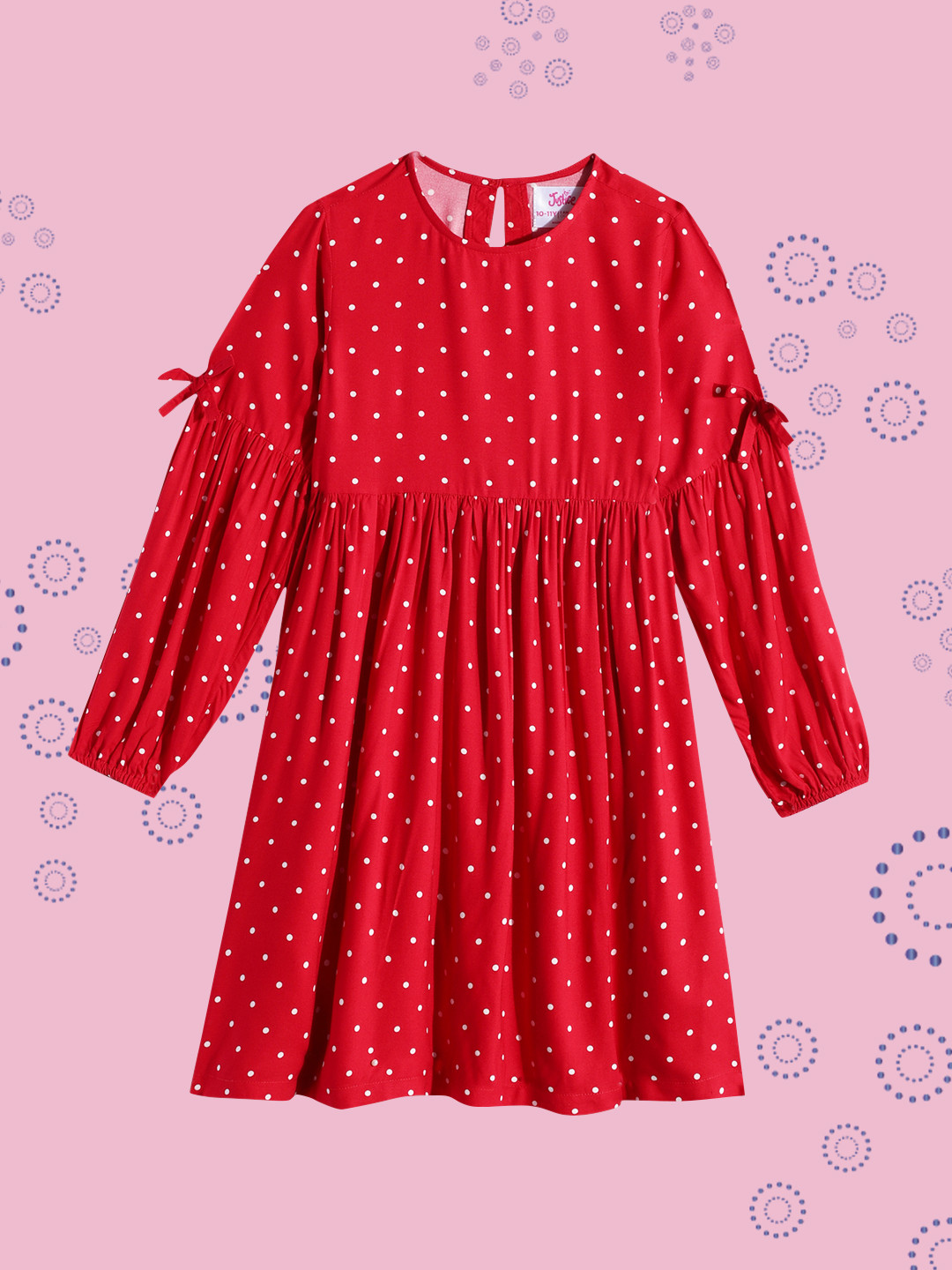 

JUSTICE Red Polka Dot Printed Dress