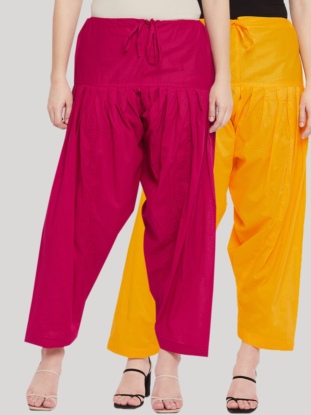 

Clora Creation Women Pack Of 2 Pure Cotton Salwars, Multi