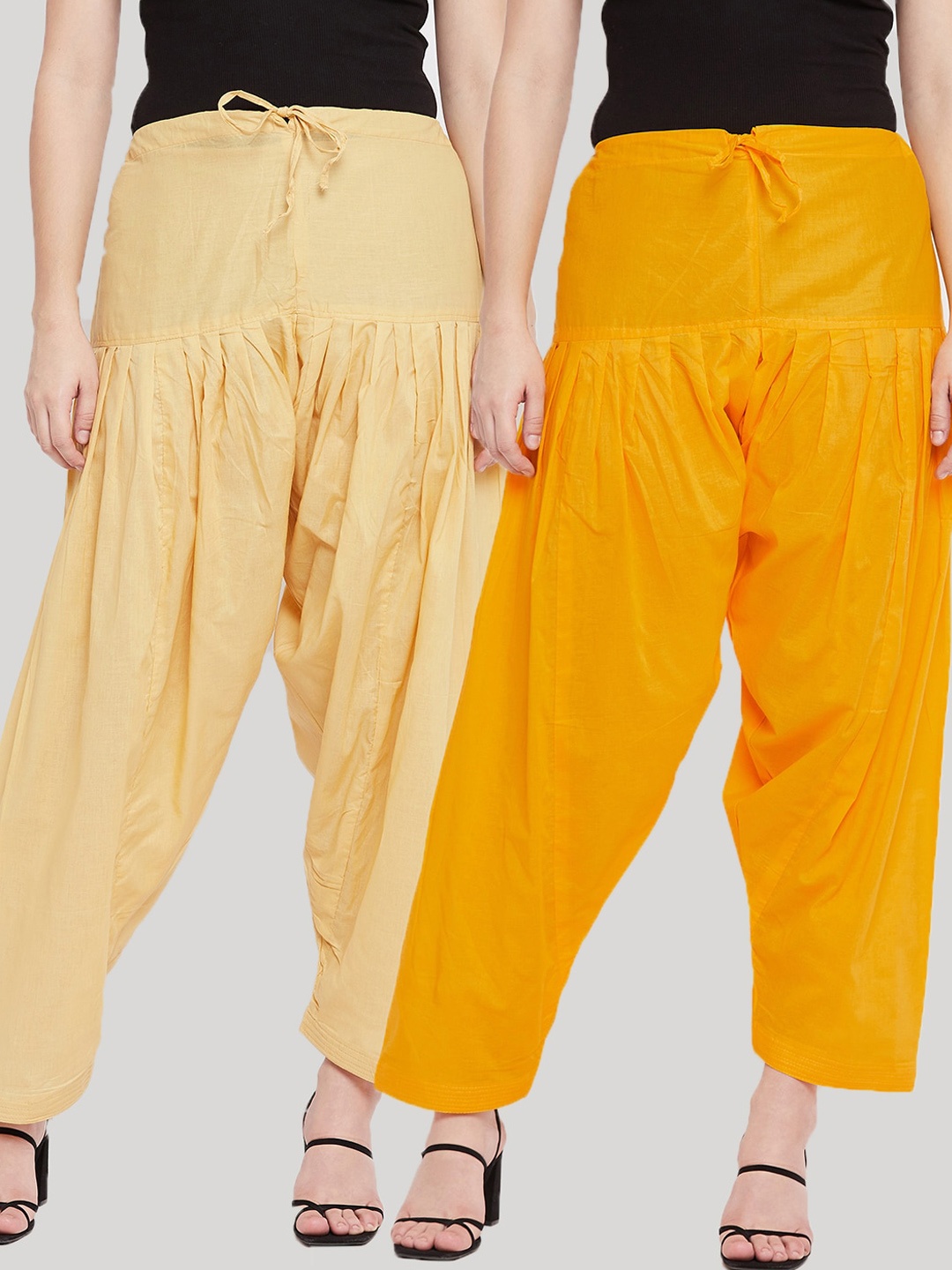 

Clora Creation Women Pack Of 2 Solid Pure Cotton Salwars, Multi