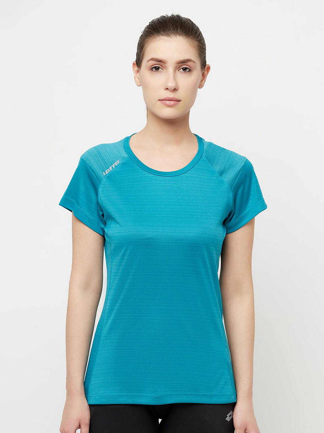 

Lotto Women Teal Blue Solid Outdoor T-shirt