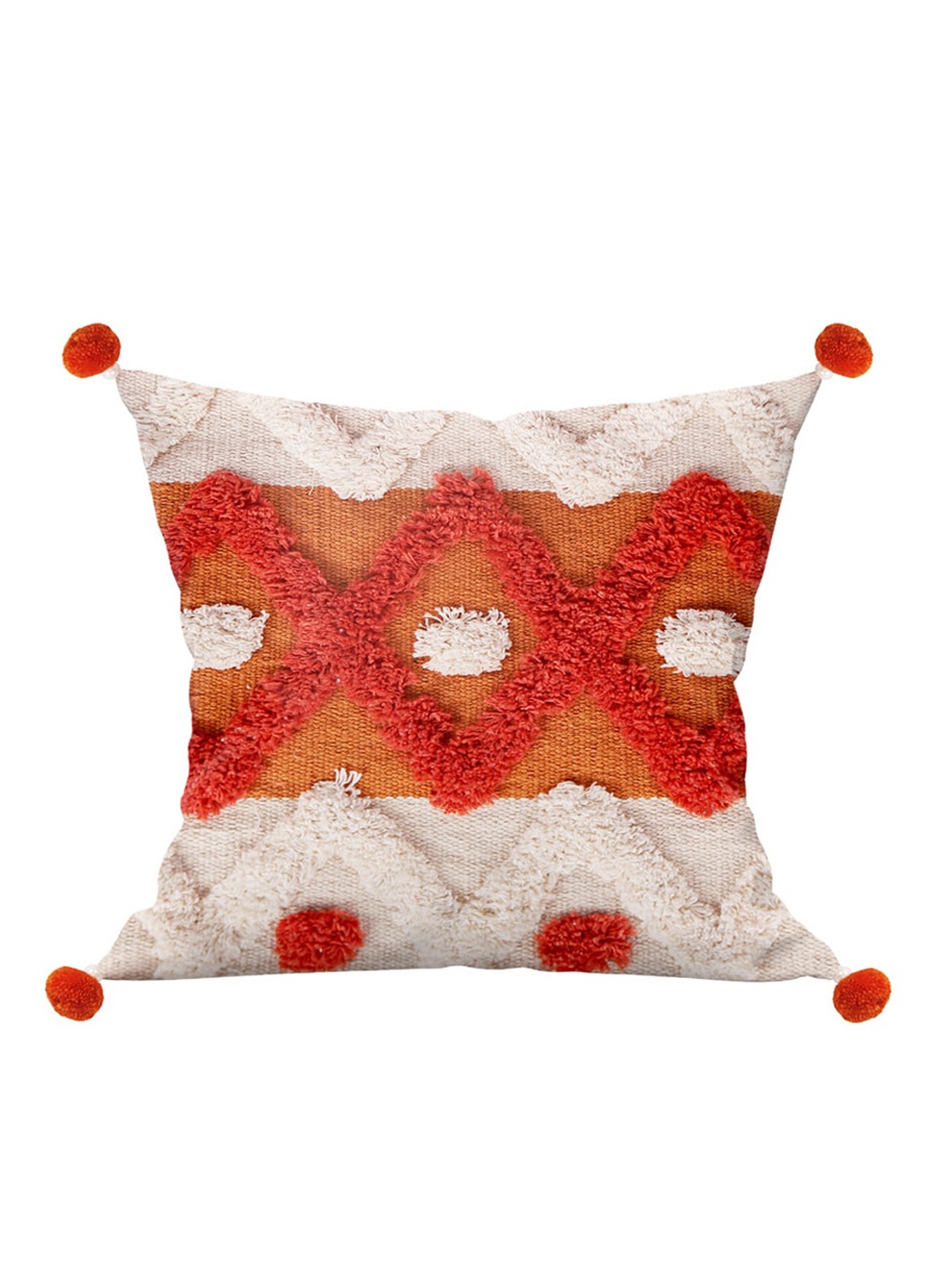 

ASTRID Red Geometric Square Cushion Covers