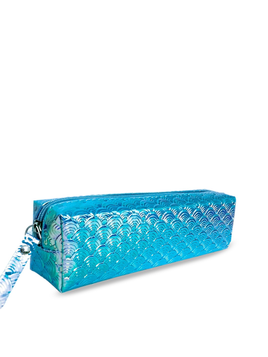 

ALLURE Blue Holographic Self Design Makeup Pouch