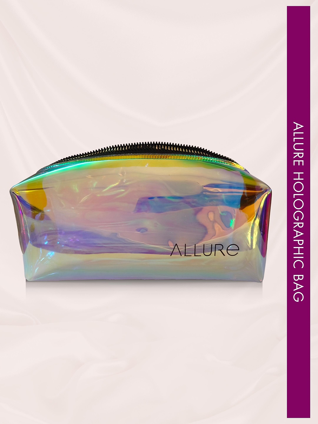 

ALLURE Blue Holographic Makeup Bag