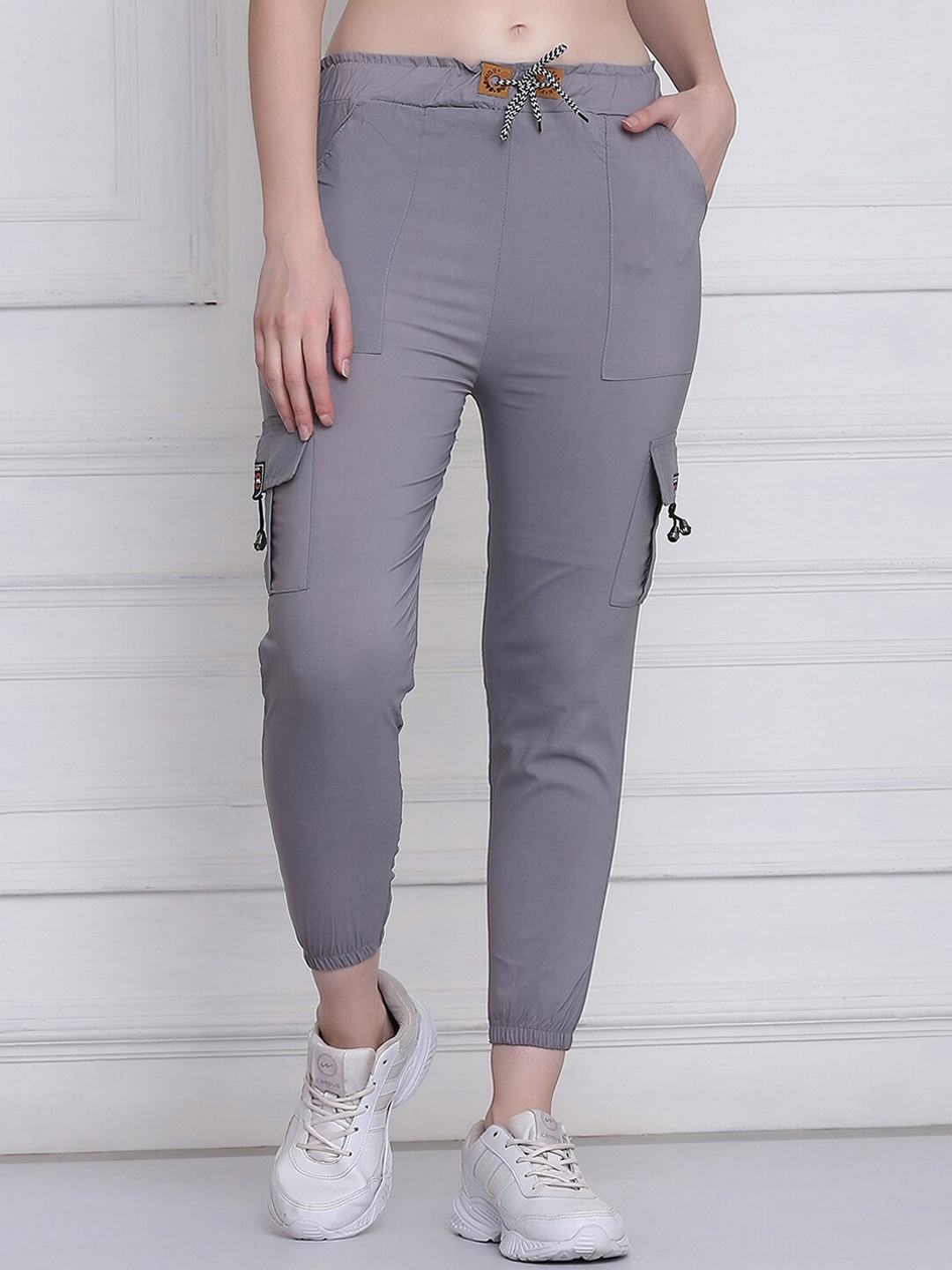 

BUY NEW TREND Women Grey Comfort Slim Fit Joggers Trousers