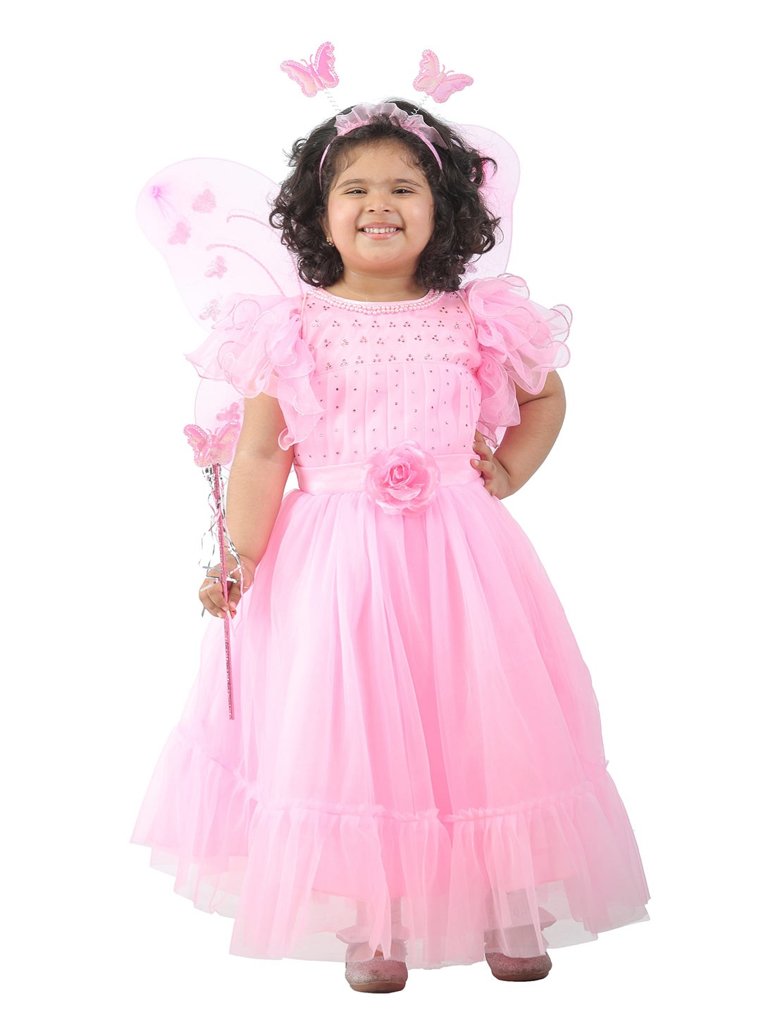 

ahhaaaa Pink Embellished Dress