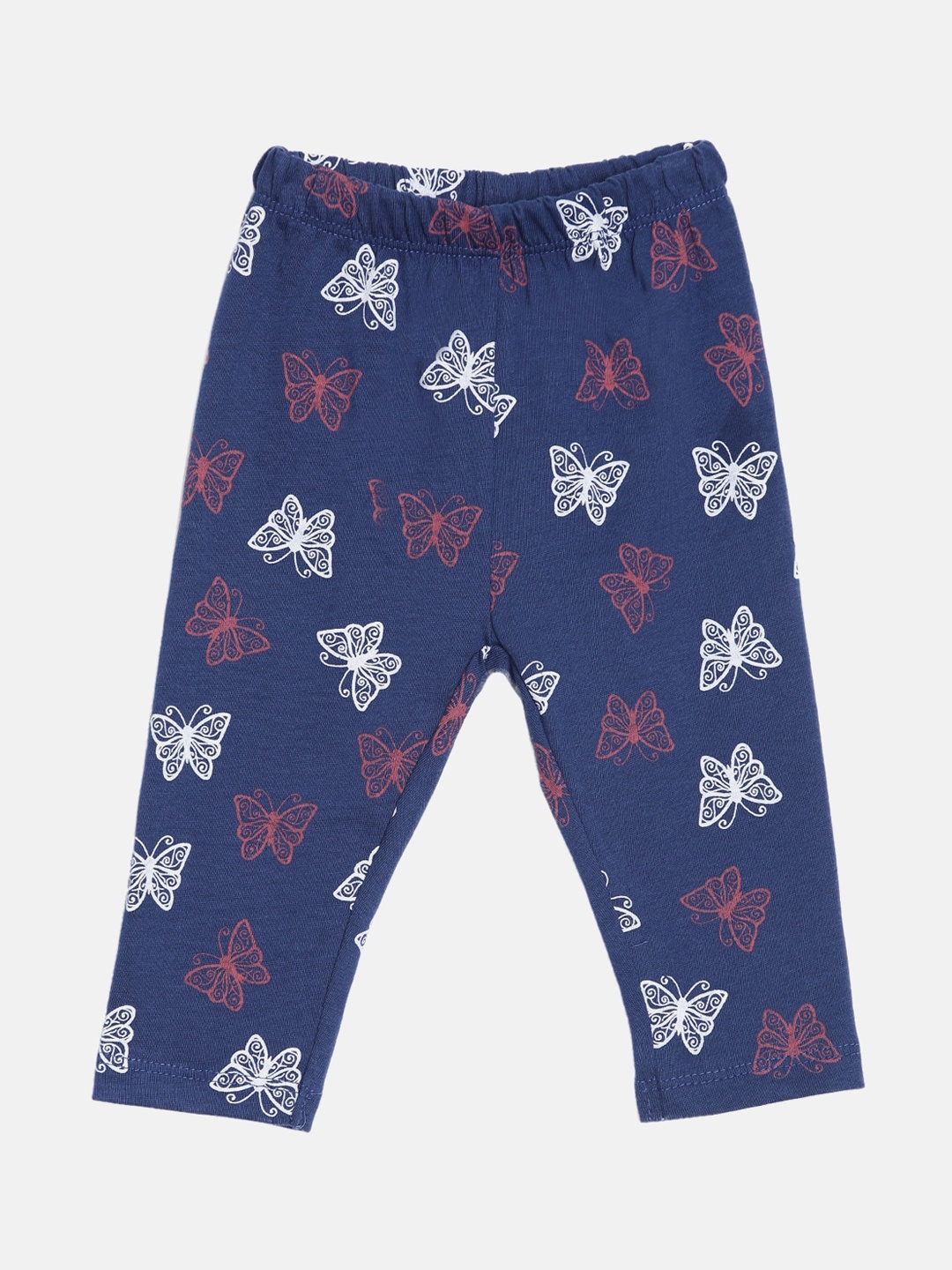 

Kryptic Girls Navy Blue Printed Cotton Track Pants