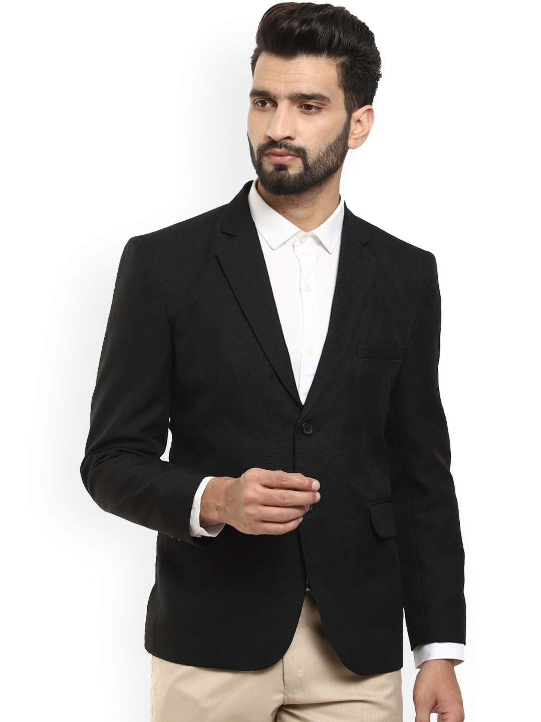 

V-Mart Men Black Single-Breasted Blazers