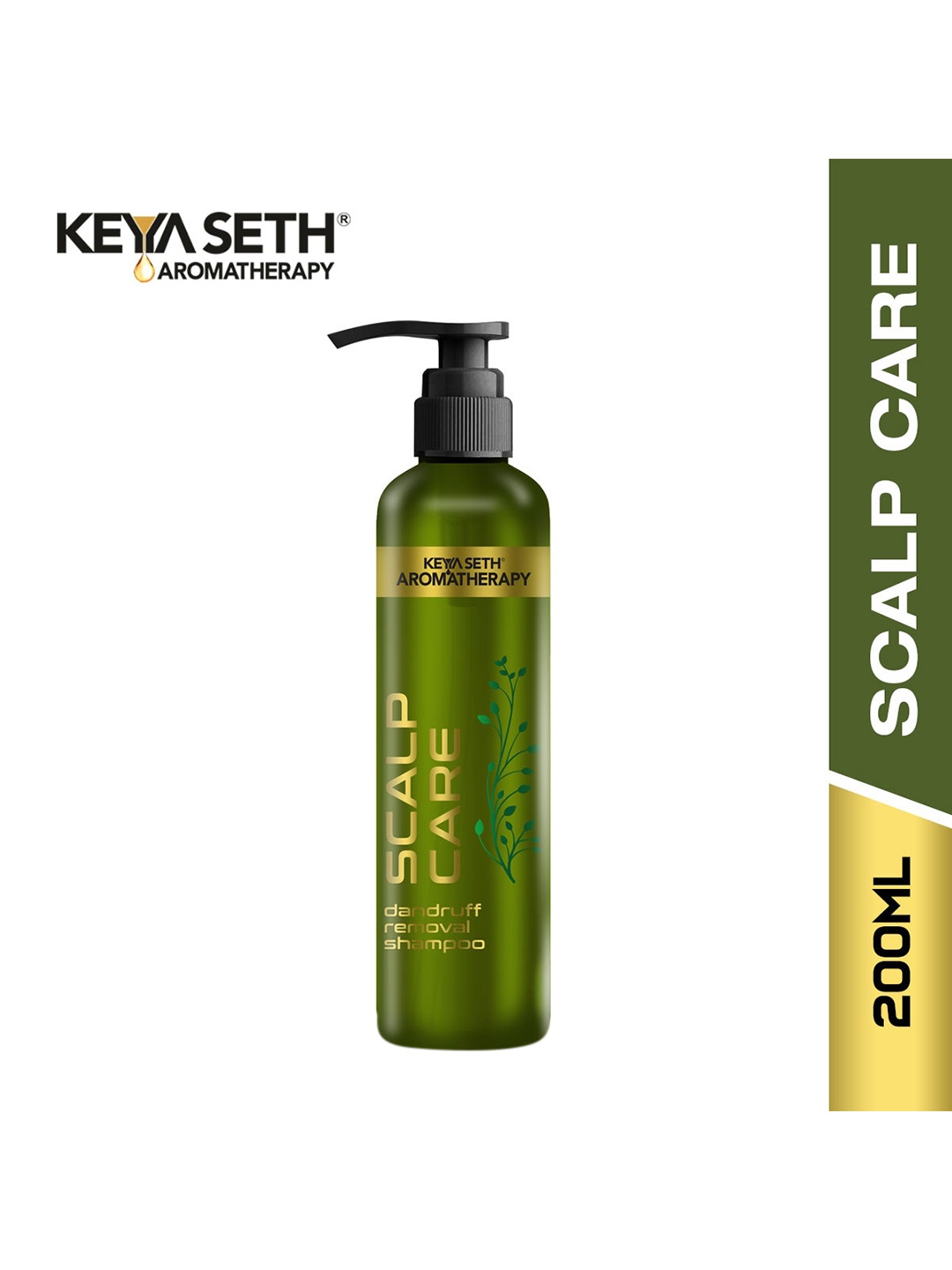 

KEYA SETH Scalp Care Dandruff Removal Shampoo with Tea Tree & Lemon Essential Oil - 200ml, Green