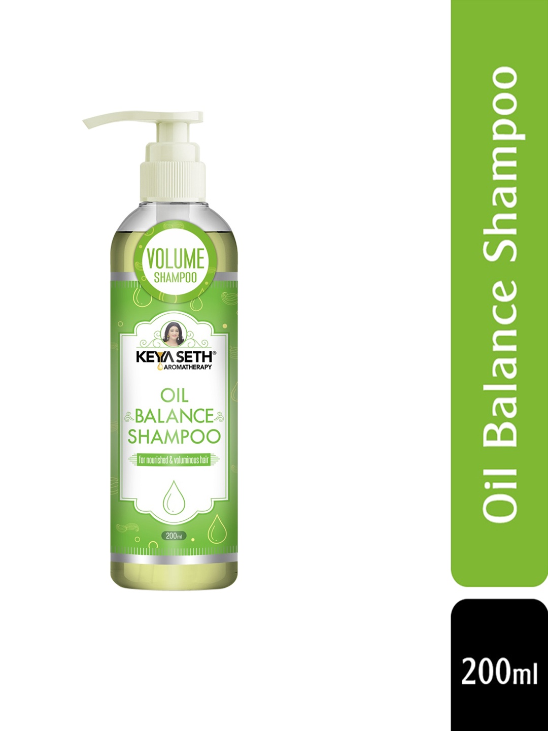 

KEYA SETH Oil Balance Volume Shampoo for Oily Scalp - Anti-Dandruff - 200ml, Green