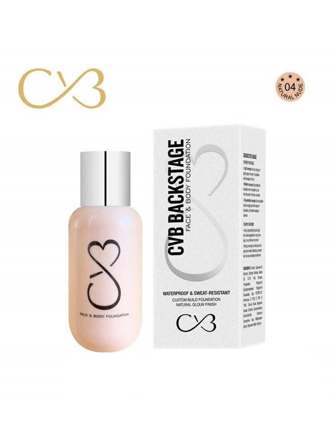 

CVB BACKSTAGE Face & Body Foundation - Natural Nude 04